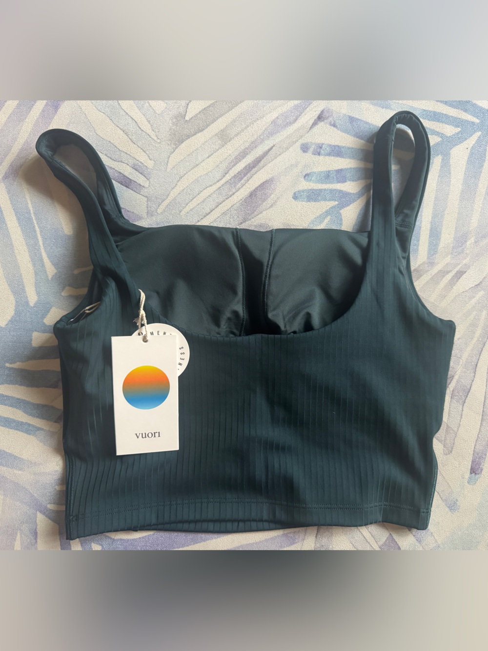 NWT Vuori Inversion Rib Support Tank, S, Moss - Picture 6 of 8